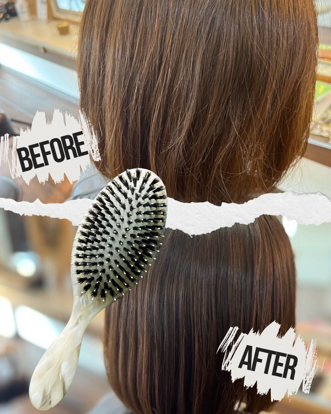 Nuvieヘアブラシ 大理石柄クッションブラシ 公式】Nuvie“ヌヴィ” 現役美容師開発 大理石柄ヘアブラシ
